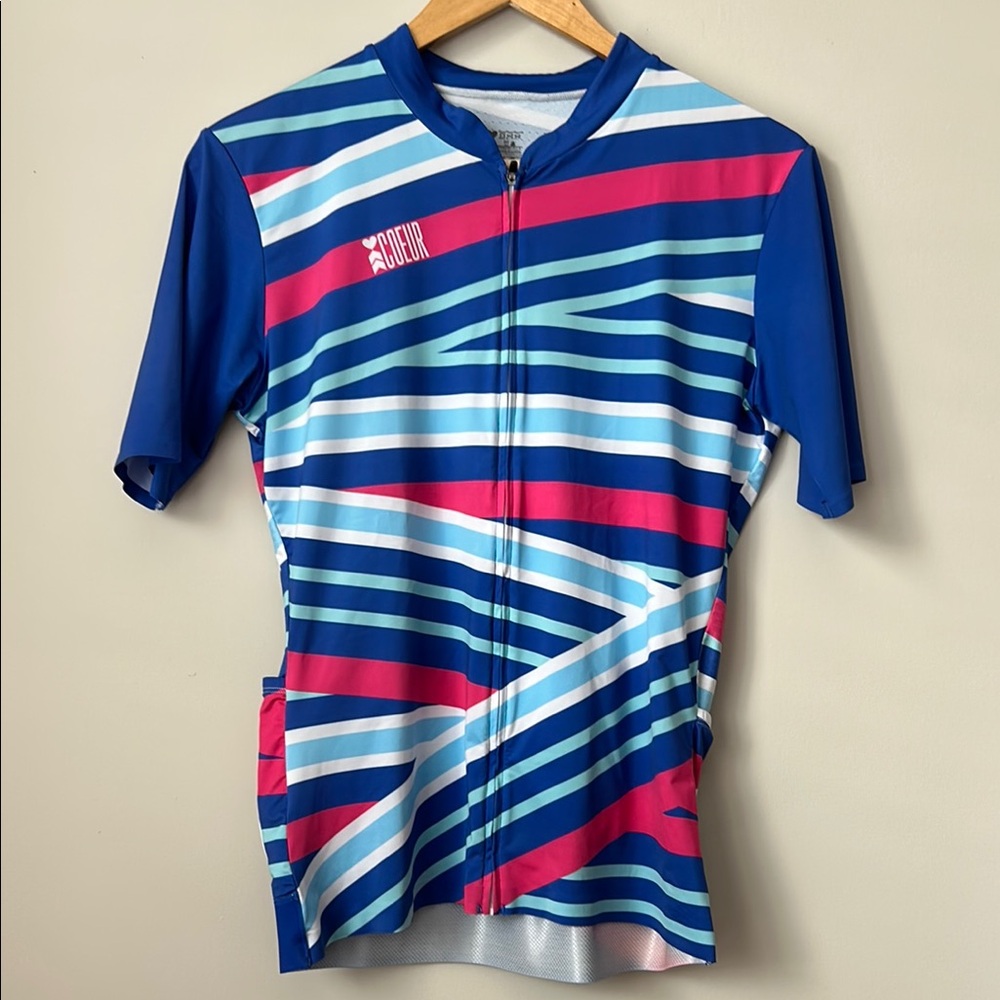 Striped Cycling Jersey, size L